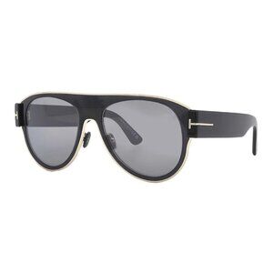 NEW TOM FORD SUNGLASSES BLACK/GRAY MEN AVIATOR EYEWEAR